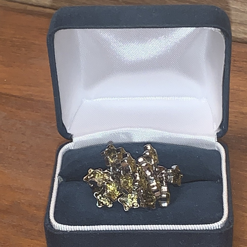 VTG Love Explosion Jewelry Ring Silver Tone Swatch Bijoux Original size 6-6.5